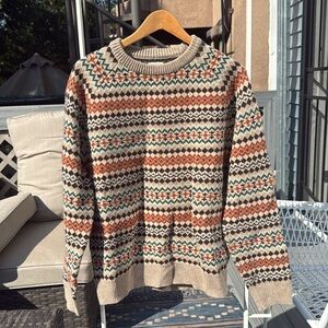 Men's Fair Isle crewneck sweater in lambswool